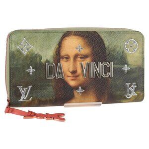 LOUIS VUITTON Masters Collection Da Vinci Zippy Wallet Green M64606 Auth 1